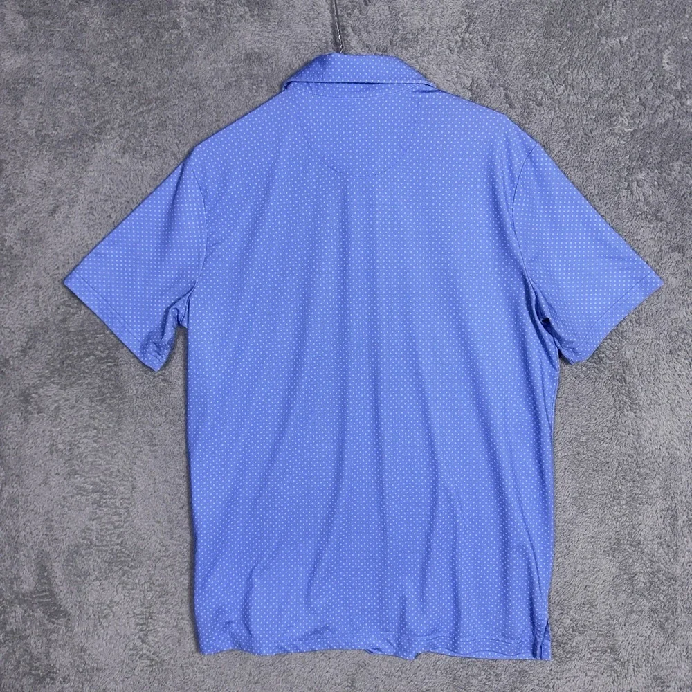 Ralph Lauren Polo Shirt Mens S Polka Dot All Over Print Golf Performance Wicking